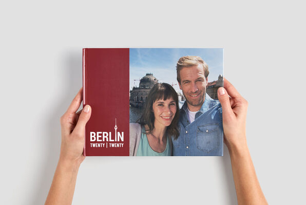 Large A4 landscape photo book made from photos of berlin