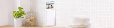 Long personalised kitchen calendar with space for appointments