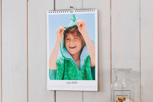 A4 wall calendar with personalised images for each month