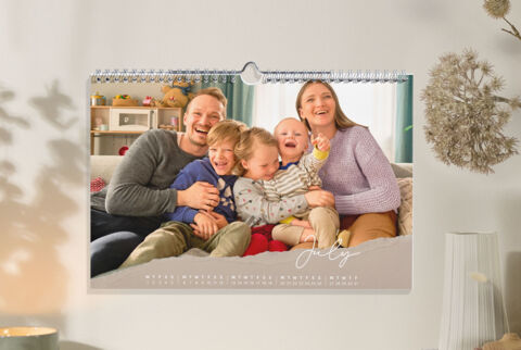 Portrait A3 calendar with dark border and photo of countryside path