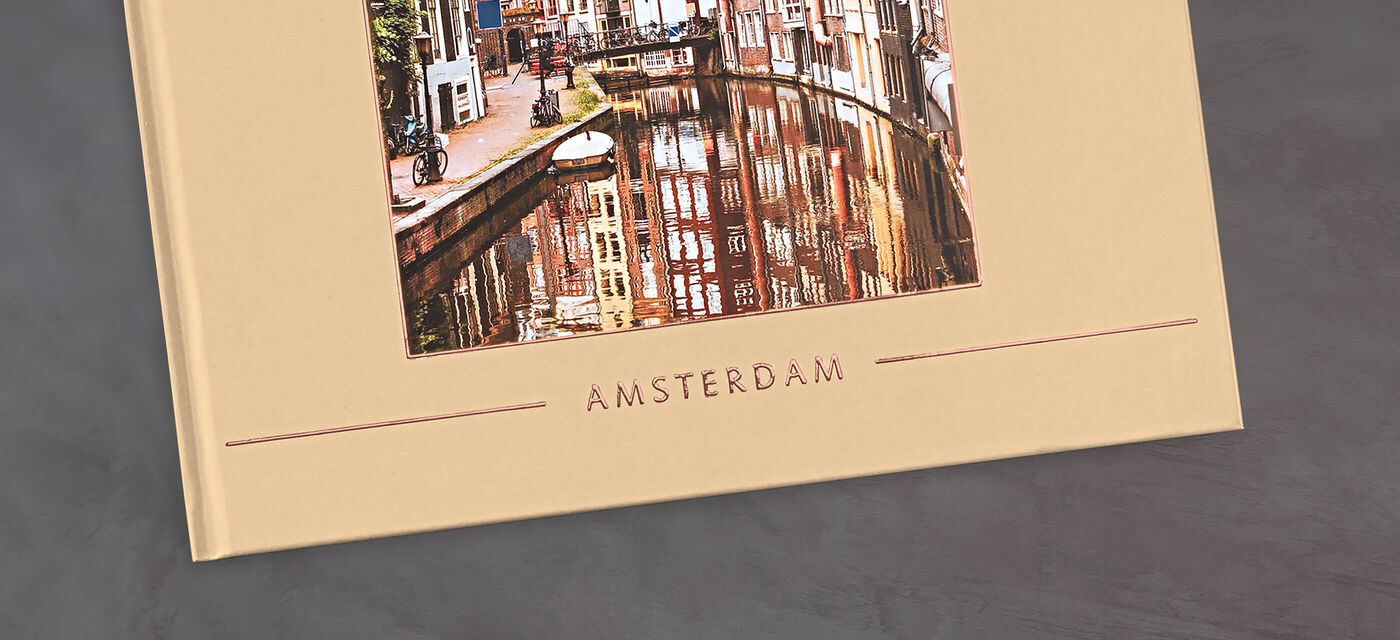 rose gold text highlights for photo book cover