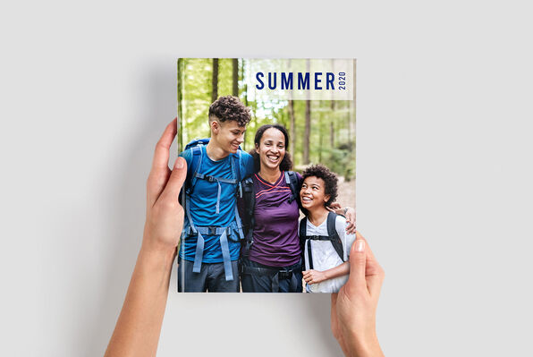 large A4 portrait photo book recapturing summer photos of a family trip
